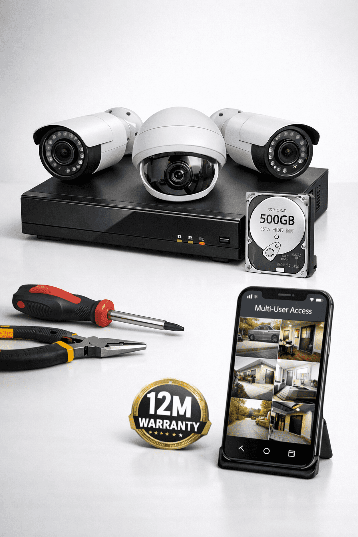 3 Camera CCTV Package
